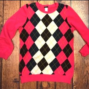 J.Crew Cashmere Argyle Sweater